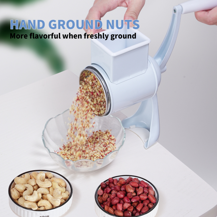 Set razatoare manuala cu prindere pe masa, 5 accesorii din inox, pentru nuci, legume, branzeturi, razatoare multifunctionala [2]