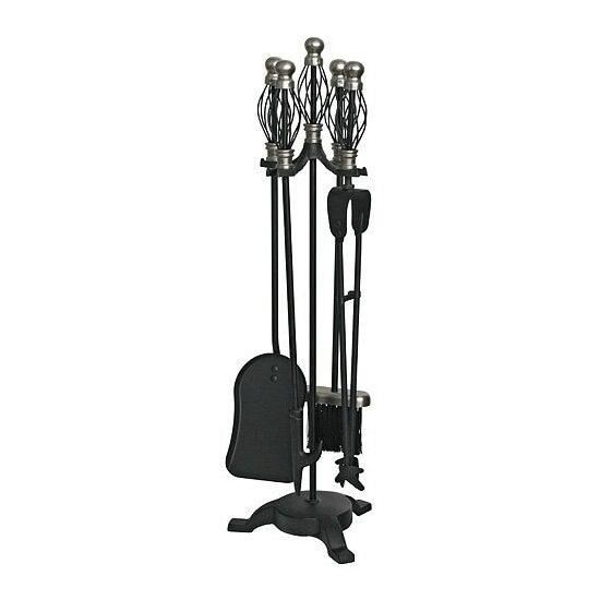 Set stativ 5 unelte pentru semineu, Strend Pro FT23SB, 66 cm, placat cu nichel [6]