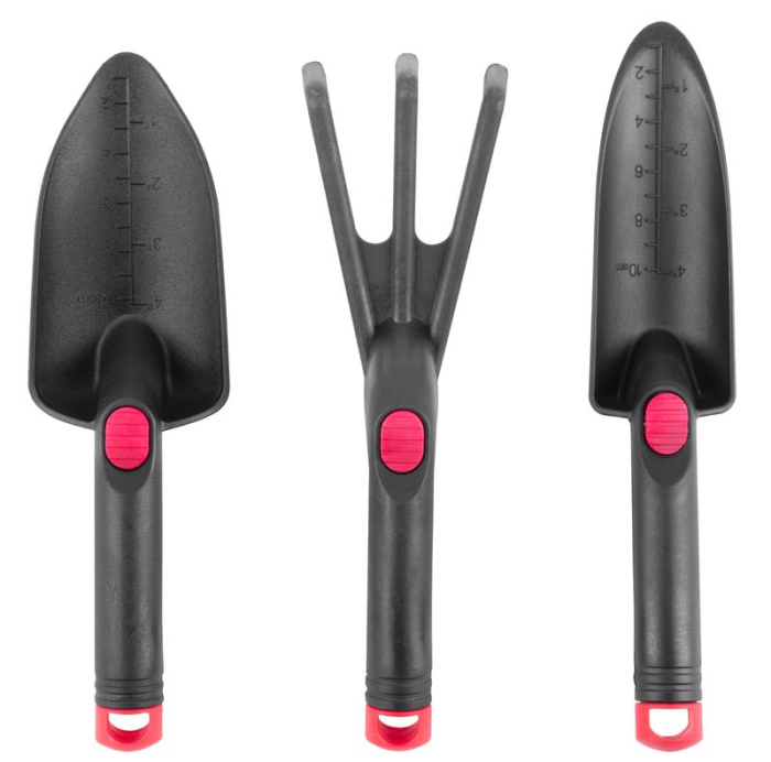 Set unelte de gradinarit GS989, 3 piese, plastic rezistent, 2 lopeti mici si afanator pamant [2]