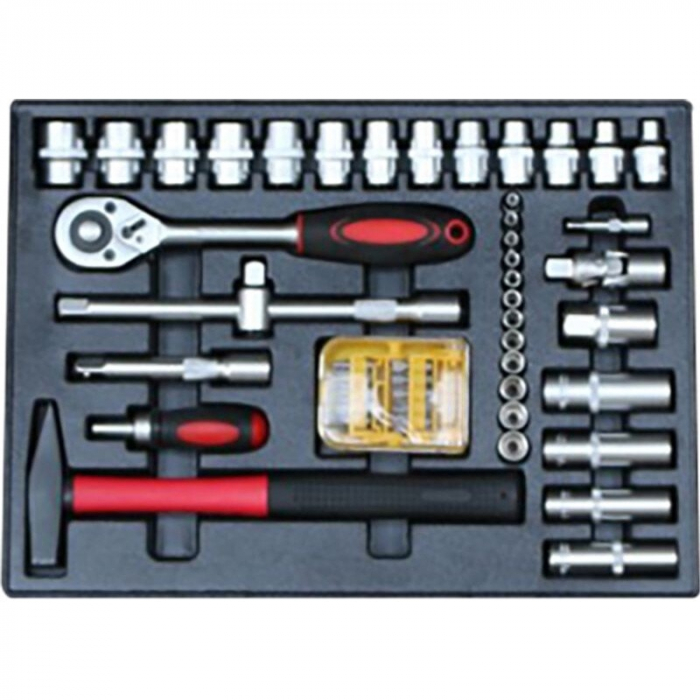 Trusa scule 139 piese, tubulare, chei combinate, imbus, in cutie transport aluminiu, 46x35x13 cm [4]