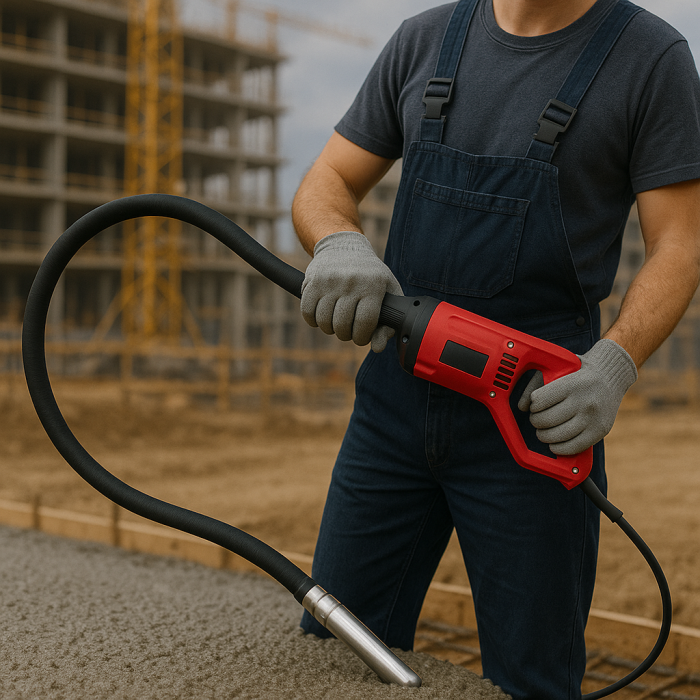 Vibrator pentru beton, 1200W, alimentare 230V, furtun 2m, frecventa vibratii 275 vpm [2]