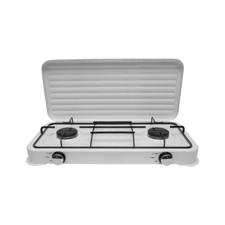 Produse EmagMarketplace - Aragaz tip plita, cu 2 arzatoare, 2x2.5 KW, diametru arzator 80 mm, dimensiuni 470 x 270 x 65 mm