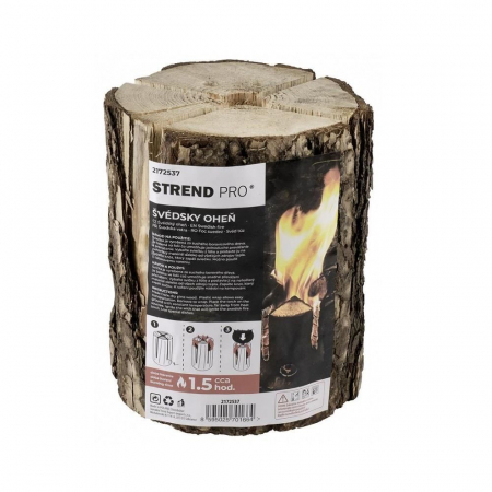 Accesorii camping si drumetii - Bustean foc suedez, Strend Pro Woodson, timp ardere 1 ora