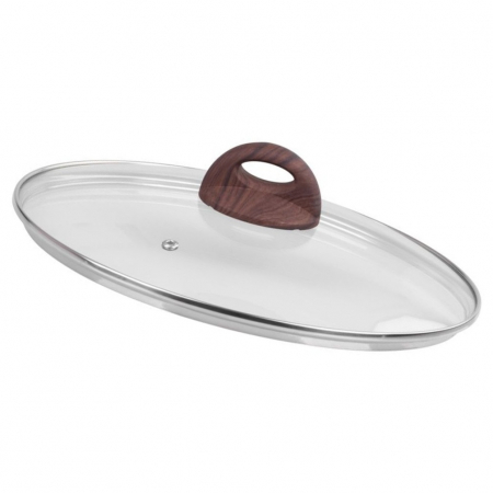 Capace vase pentru gatit - Capac sticla termorezistent, diametru 26 cm, BML-26, cu maner prindere