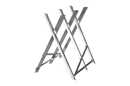 Mese si bancuri de lucru - Capra metalica pliabila, material zincat, pentru taiat lemne, 80x80x79 cm, max 150 kg