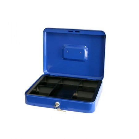 Sertare si casete bani - Caseta bani Strend Pro CashBox, 250x180x90 mm, albastra