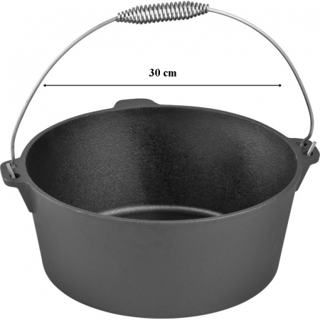 Ceaun din fonta pentru gulas, cu maner din otel inoxidabil, 30x13cm, 7.22l [2]