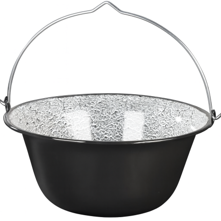 Produse EmagMarketplace - Ceaun emailat cu maner metal, pentru gulas si tocanite, capacitate 12l, 39.8x18 cm