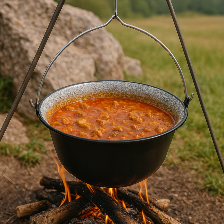 Ceaun emailat cu maner metal, pentru gulas si tocanite, capacitate 12l, 39.8x18 cm [2]