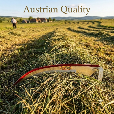 Coasa manuala forjata AS, lama 70 cm, otel calit, pentru cosit iarba si fan, rezistenta ridicata, utilizare gospodarie si agricultura [1]