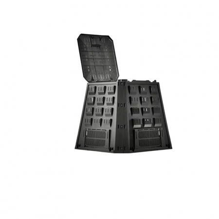 Compostor de gradina, capacitate 420 l, negru, demontabil, 880x800x880 mm [3]