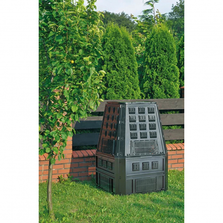 Compostor de gradina, capacitate 420 l, negru, demontabil, 880x800x880 mm [1]