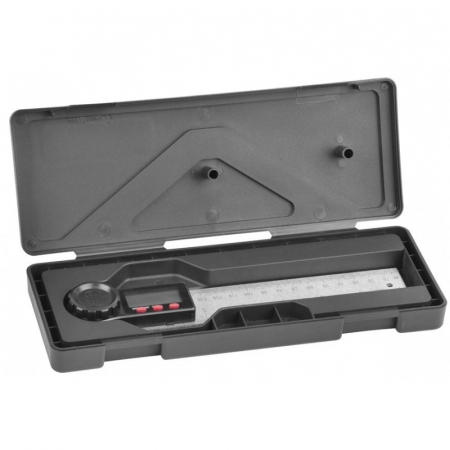 Echer digital pentru tamplarie cu dispozitiv blocare unghi reglabil, inox, 200 mm, in cutie transport plastic [2]