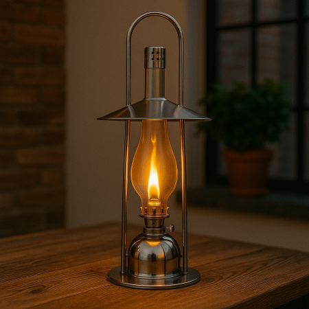 Lampa cu gaz lampant NiceHome 37 cm, otel inoxidabil [3]