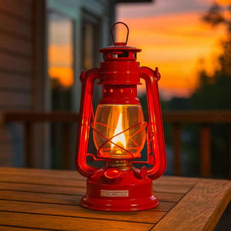 Lampa cu gaz lampant, SGTT Red, inaltime 30 cm, cu agatatoare [3]