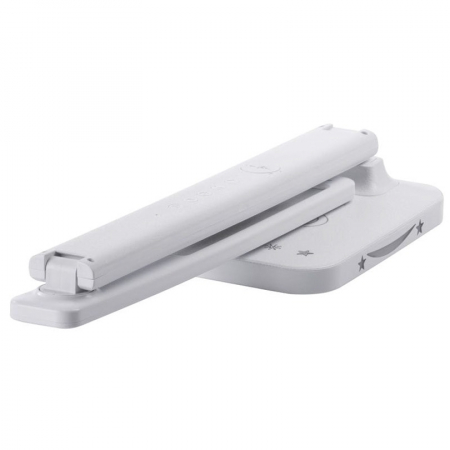 Lampa LED cu iluminare ambientala reglabila, buton on/off cu reglaj intensitate, cablu alimentare priza 230V, 500 lumeni, cu functie de ceas, calendar si incarcare wireless [2]