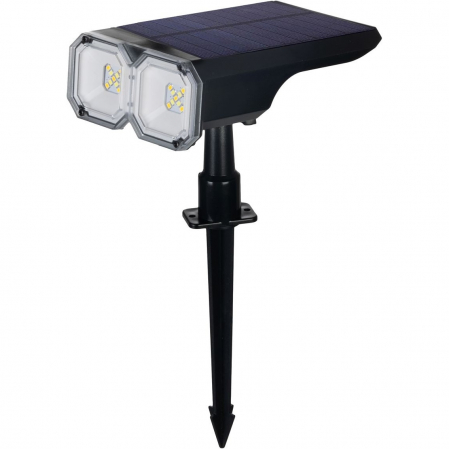 Lampa solara cu 18 Led, 16x10x27 cm, fixare in pamant, reglabila 120 grade, acumulator 1200mAh [1]