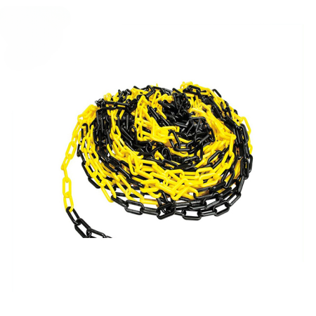 Lant de avertizare si delimitare din plastic, 25 m, diametru 6 mm, galben-negru, pentru restrictionare acces si semnalizare zone [1]