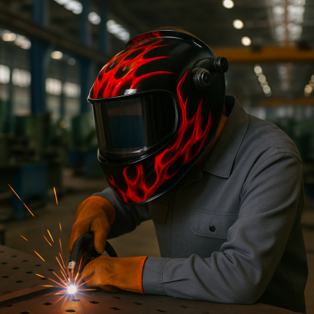 Masca sudura FireFlame, autodark, reglaj automat, alimentare celule solare + baterie [1]