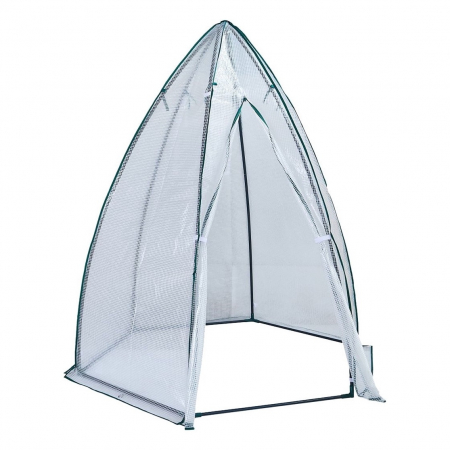 Sere si solarii - Minisera tip solar pentru rasaduri si gradina, forma piramidala, structura metalica, folie protectie UV, 160x160x180 cm