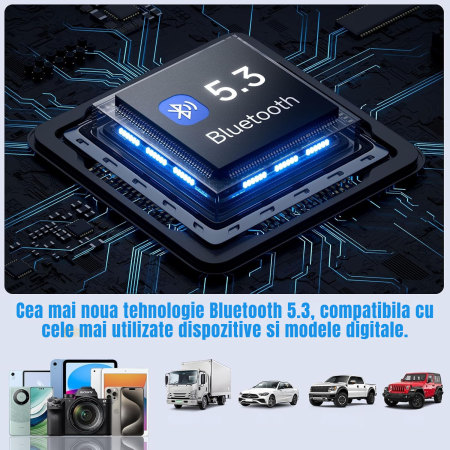 Modulator FM auto multifunctional cu Bluetooth, USB-A si USB-C pentru incarcare rapida, functie handsfree cu microfon incorporat, control prin buton rotativ pentru volum si frecventa [4]