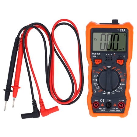 Produse EmagMarketplace - Multimetru digital profesional 1000A/20A, afisaj LCD, NCV, avertizare sonora, lanterna LED, alimentare 3xAAA