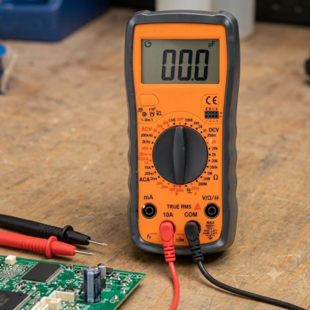 Multimetru digital, True RMS, NCV, 10A, tensiune AC/DC, test dioda si continuitate, functie HOLD, detectie faza, protectie la suprasarcina, alimentare 9V [1]