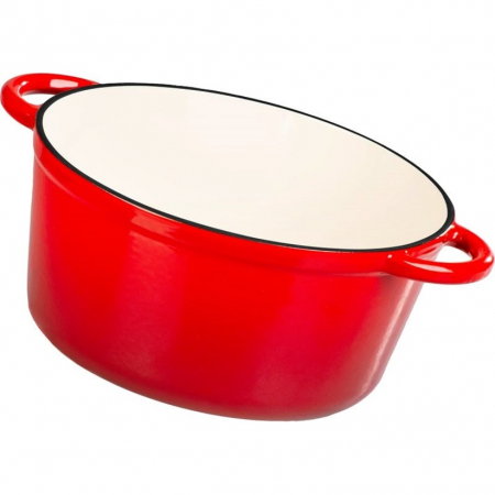 Oala cu capac din fonta emailata,SGTT, capacitate 4l, manere prindere, diametru 24 cm [1]