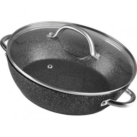 Oale si cratite - Oala cu capac si manere pentru cuptor, BML26, capacitate 2.8l, diametru 26 cm, triplustrat