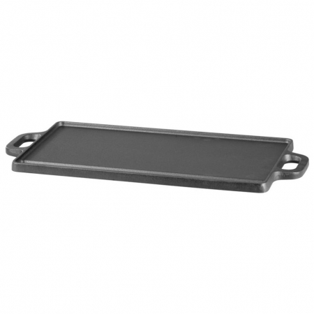 Plita reversibila din fonta pentru grill, dreptunghiulara, cu manere 50x23x1.5 cm [1]
