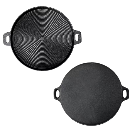 Plita fonta diametru 33 cm cu manere – distributie uniforma a caldurii, perfecta pentru aragaz si grill [3]