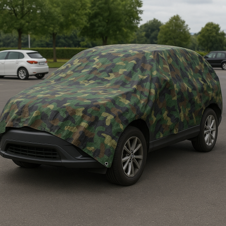 Prelata impermeabila Army Camouflage, 3x4m cu inele de prindere, 80gr/mﾲ [1]