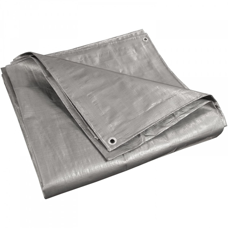 Accesorii unelte gradinarit - Prelata impermeabila universala, SGTT, 4x4 m, densitate 100g/mp, inele de prindere metalice, culoare argintie