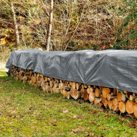 Prelata impermeabila universala, SGTT, 4x4 m, densitate 100g/mp, inele de prindere metalice, culoare argintie [1]