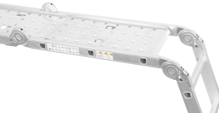 Scara multifunctionala articulata cu platforma ML 103, 4x3 trepte, aluminiu, 4 in 1, pliabila, sarcina maxima 150 kg [5]
