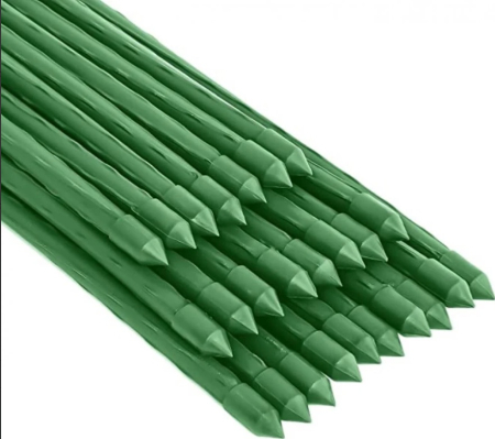Accesorii unelte gradinarit - Set 25 araci pentru rosii, castraveti si fasole, suport plante gradina, metal acoperit cu PVC, culoare verde, 150 x 2 cm, SGTT Garden