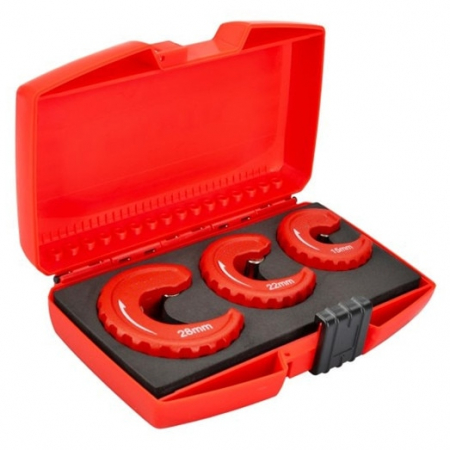 Unelte de taiere - Set 3 dispozitive cu role pentru taiat tevi cupru/aluminiu, 15-22-28 mm