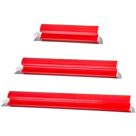 Unelte de vopsit si tencuit - Set 3 gletiere profesionale, otel inoxidabil, 40 cm, 60 cm, 80 cm, grosime lama 0.3 mm