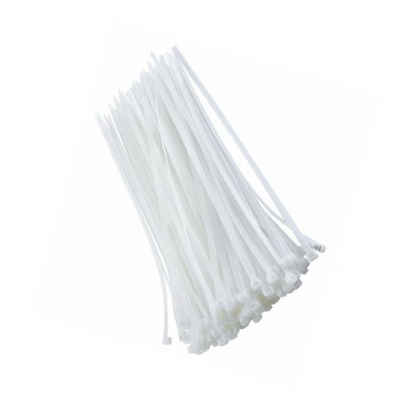 Suruburi, dibluri si accesorii prindere - Set 50 bucati coliere plastic albe, 2.5x120mm