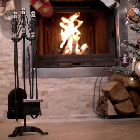 Set stativ 5 unelte pentru semineu, Strend Pro FT23SB, 66 cm, placat cu nichel [2]