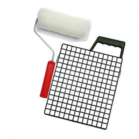 Unelte de vopsit si tencuit - Set trafalet pentru zugravit 180 mm, fir 18mm si gratar plastic 20x17 cm