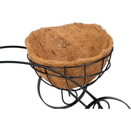 Suport decorativ din metal pentru ghiveci flori, tip bicicleta, 48x30x30 cm [2]