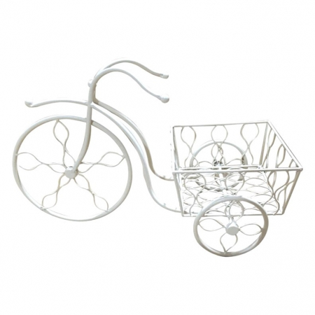 Ghivece si suporturi - Suport patrat pentru ghiveci flori decorativ din metal, tip bicicleta, 52x22x32 cm