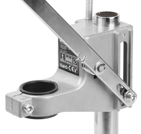 Suport profesional pentru bormasina, stand vertical pentru masina de gaurit, cu clema de colt, reglaj pe inaltime, fixare pe banc de lucru, pentru gaurire precisa la 90 grade [3]
