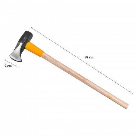 Topor cu pana pentru despicat lemne 3.6 kg, coada lemn cu protectie lovire 88 cm, lama 9cm [1]