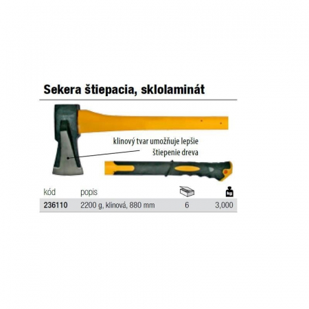 Topor cu pana Strend Pro GSA1002 2000 g, eXtra, lungime 880 mm [2]