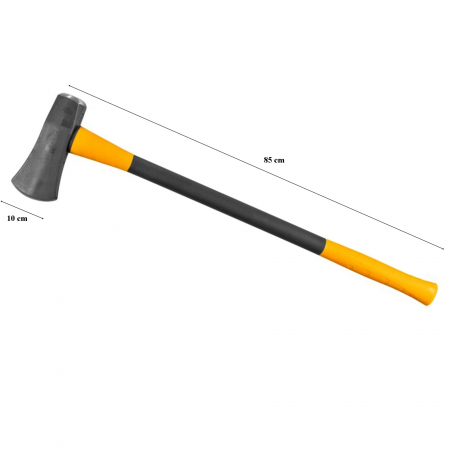 Topor pentru despicat lemne 3.6 kg, coada din fibra de sticla 85 cm, lama 10 cm [1]