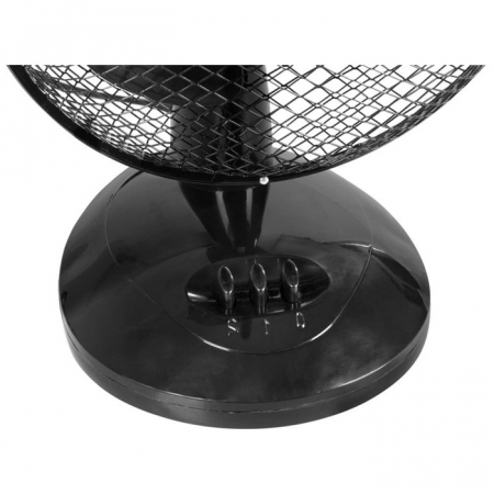 Ventilator de masa, diametru 23 cm, putere 25 W, functie oscilatie 100ﾰ, 2 trepte de viteza, cablu alimentare 1.7 m, culoare neagra [1]