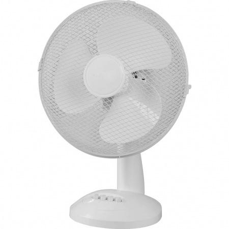 Ventilatoare si racitoare aer - Ventilator de masa, diametru 30 cm, putere 35 W, functie oscilatie 100ﾰ, 3 trepte de viteza, cablu alimentare 1.7 m, culoare alba