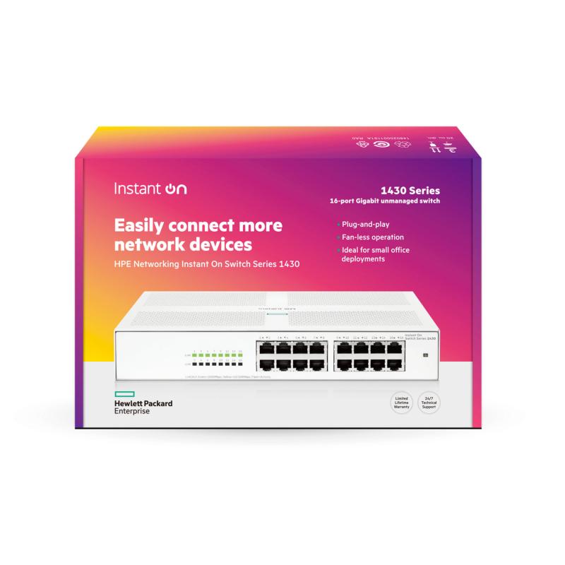 Retelistica - HPE Networking Instant On Switch 16p Gigabit 1430